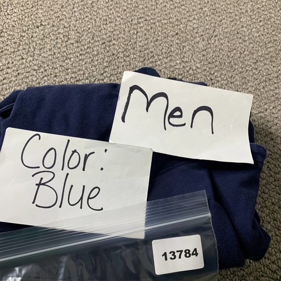 Adidas Mens Hoodie Sweatshirt Blue Long Sleeves Pullover Embroidered Swoosh - Picture 12 of 12